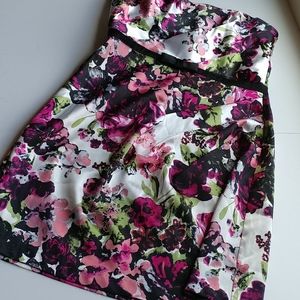 Teeze me floral mini strapless mini dress SZ‎ 13
